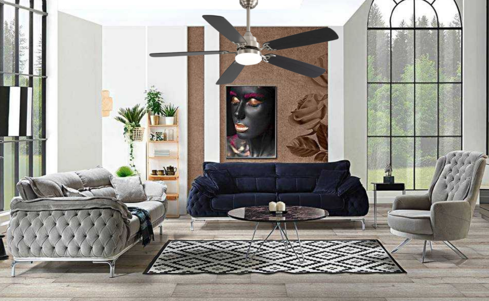 Fancium DKF-510 Siyah LED Aydınlatmalı Uzaktan Kumandalı Tavan Vantilatörü